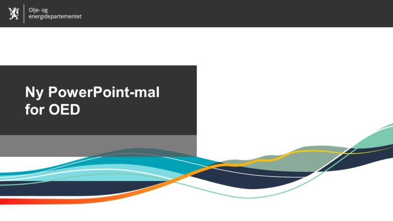 Eksempel på forside i OEDs PowerPointmal