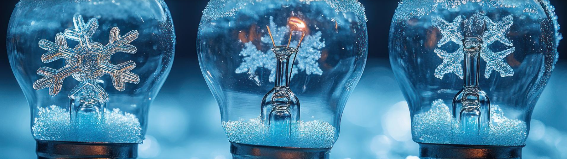 foto av tre lyspærer - bærekraftige og energieffektive energifellesskap