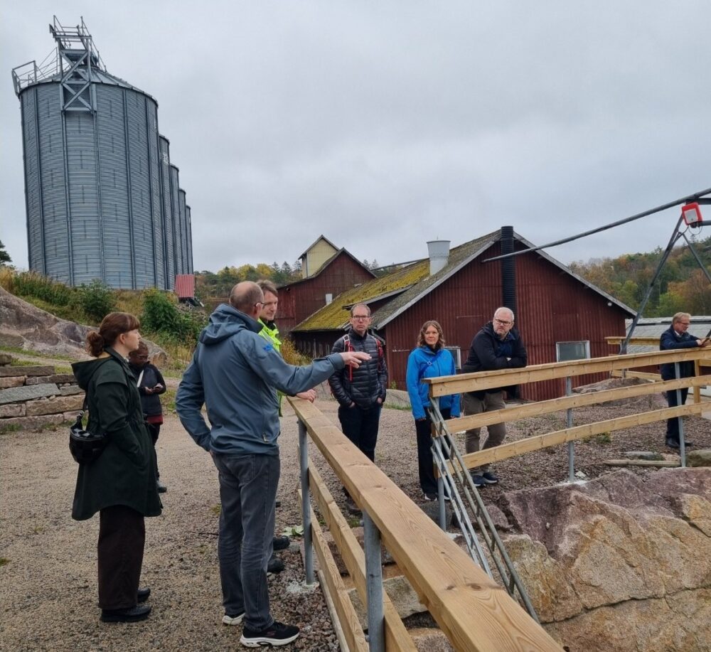 ekskusjon på Klevs gård i Sotenäs for cirkulære synergier mellom land og vann