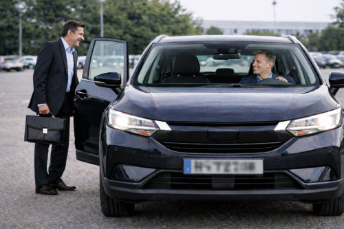 To menn samkjører til jobb. SITE Mobility